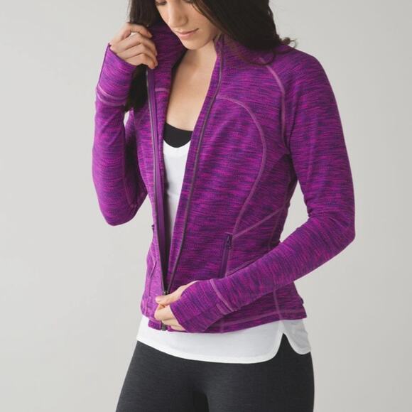 LULULEMON Diamond Jacquard Space Dye Purple Pink Hustle In Your Bustle Jacket 4 - Picture 13 of 16
